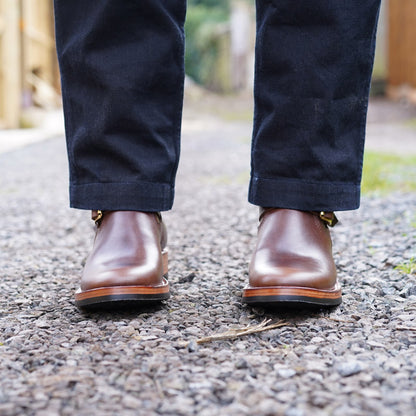 Zerrows Engineer Boots Horsehide Brown