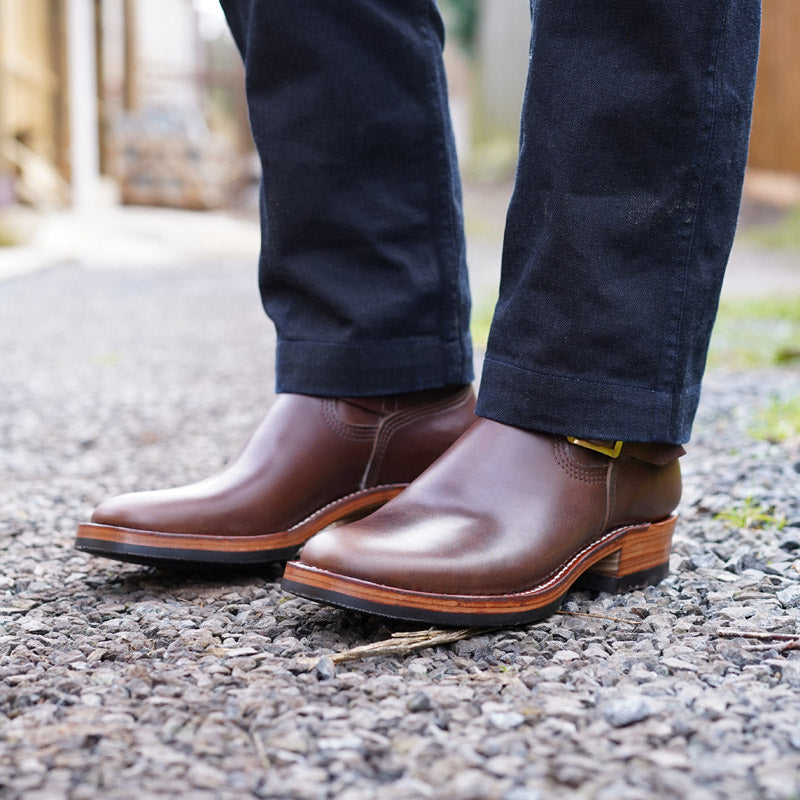 Zerrows Engineer Boots Horsehide Brown