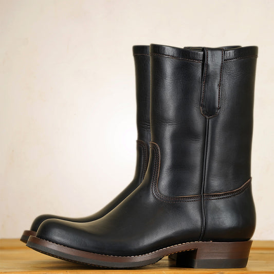 Zerrows Pecos Boots  - Lower Round Toe Last - Black CXL