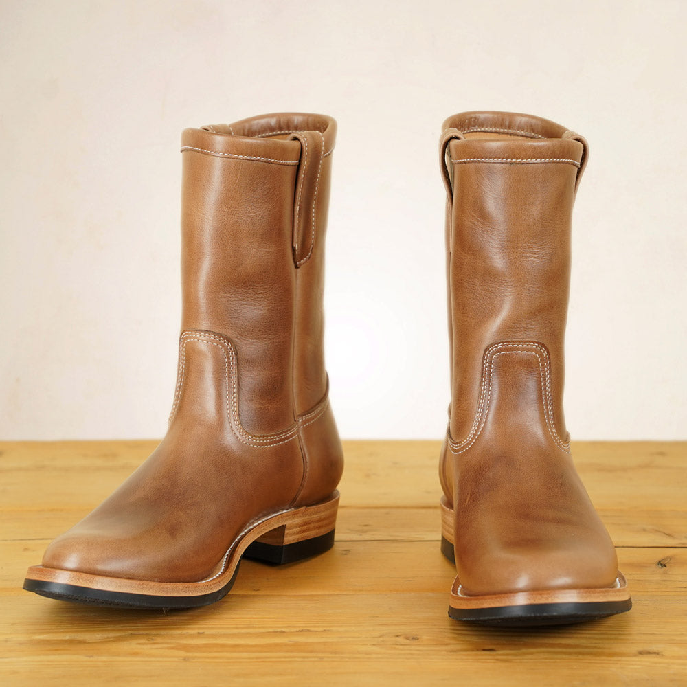 Zerrows Pecos Boots  - Natural Chromexcel Leather