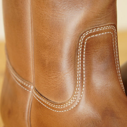 Zerrows Pecos Boots  - Natural Chromexcel Leather