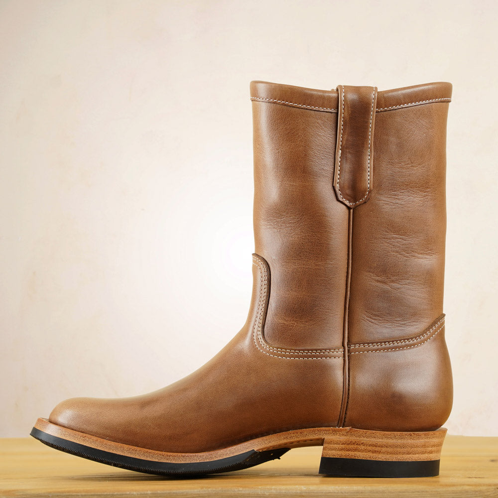 Zerrows Pecos Boots  - Natural Chromexcel Leather