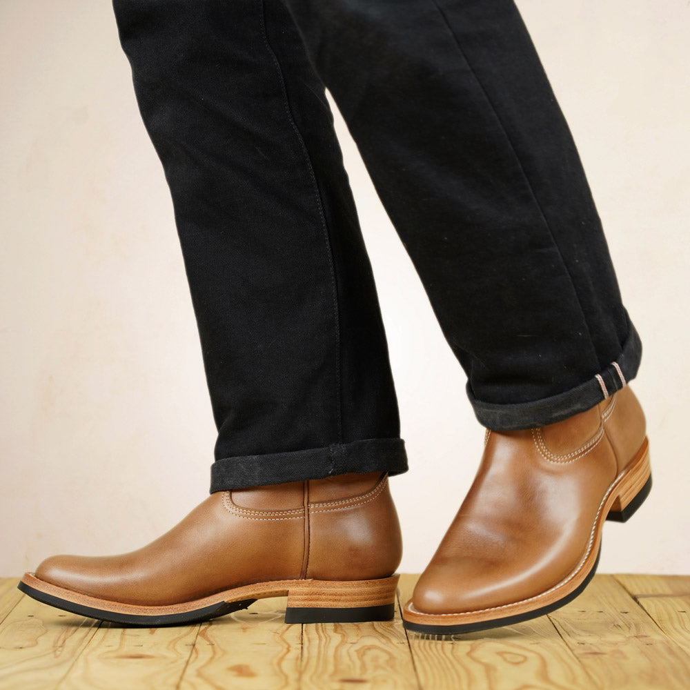 Zerrows Pecos Boots  - Natural Chromexcel Leather
