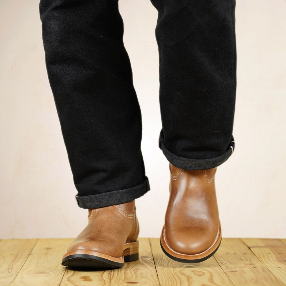 Zerrows Pecos Boots  - Natural Chromexcel Leather