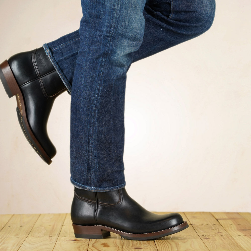 Zerrows Pecos Boots  - Lower Round Toe Last - Black CXL