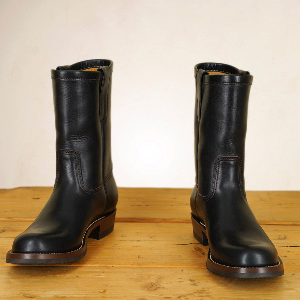 Zerrows Pecos Boots  - Lower Round Toe Last - Black CXL