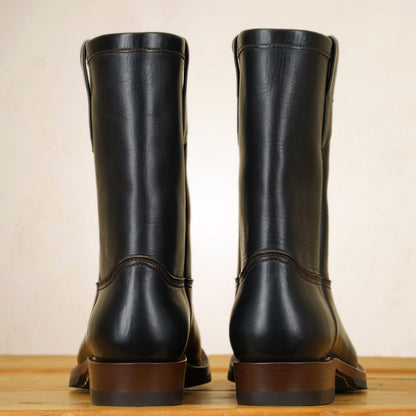 Zerrows Pecos Boots  - Lower Round Toe Last - Black CXL