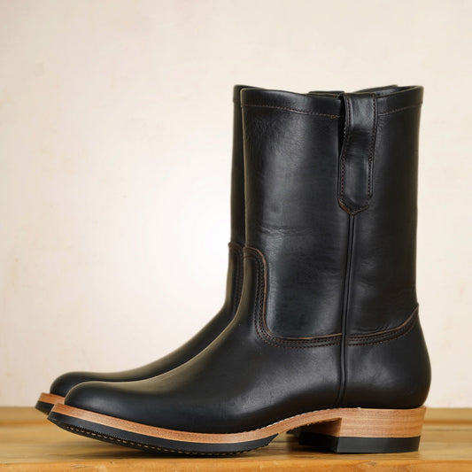 Zerrows Pecos Boots - Semi Chisel Last - Black CXL