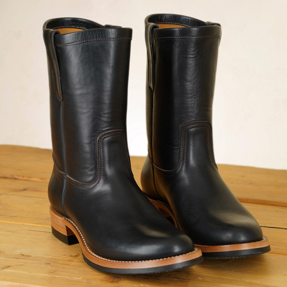 Zerrows Pecos Boots - Semi Chisel Last - Black CXL
