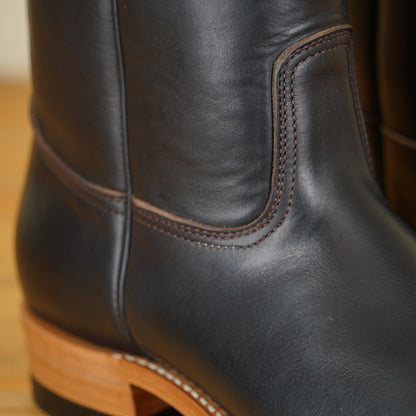 Zerrows Pecos Boots - Semi Chisel Last - Black CXL