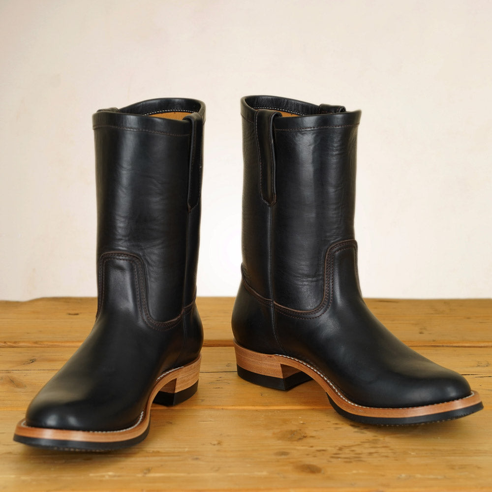 Zerrows Pecos Boots - Semi Chisel Last - Black CXL