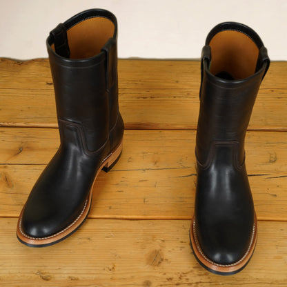 Zerrows Pecos Boots - Semi Chisel Last - Black CXL