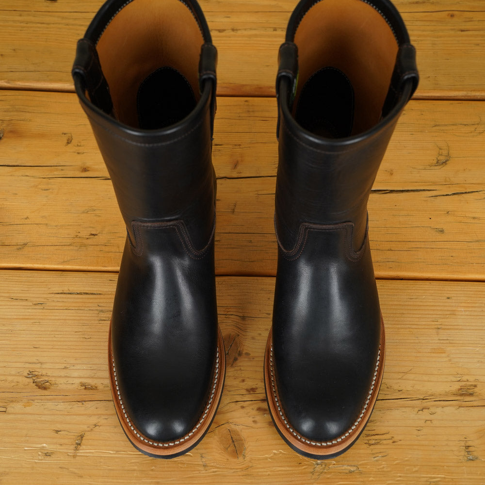 Zerrows Pecos Boots - Semi Chisel Last - Black CXL