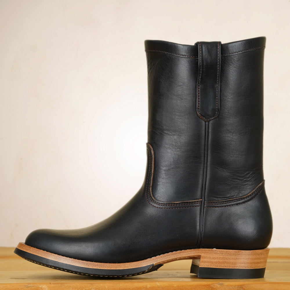 Zerrows Pecos Boots - Semi Chisel Last - Black CXL