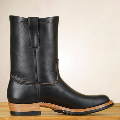 Zerrows Pecos Boots - Semi Chisel Last - Black CXL