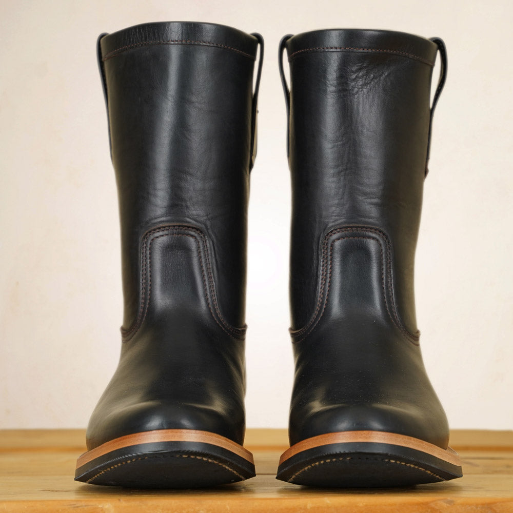 Zerrows Pecos Boots - Semi Chisel Last - Black CXL