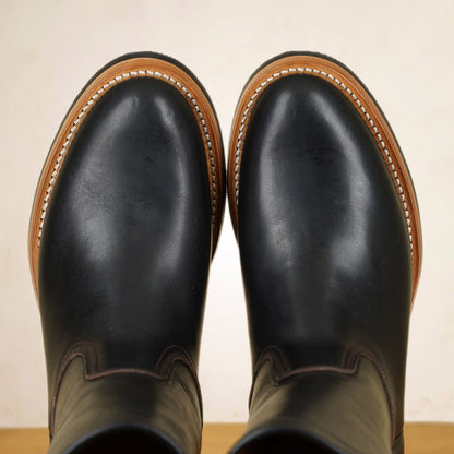 Zerrows Pecos Boots - Semi Chisel Last - Black CXL