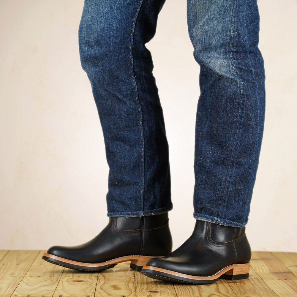 Zerrows Pecos Boots - Semi Chisel Last - Black CXL