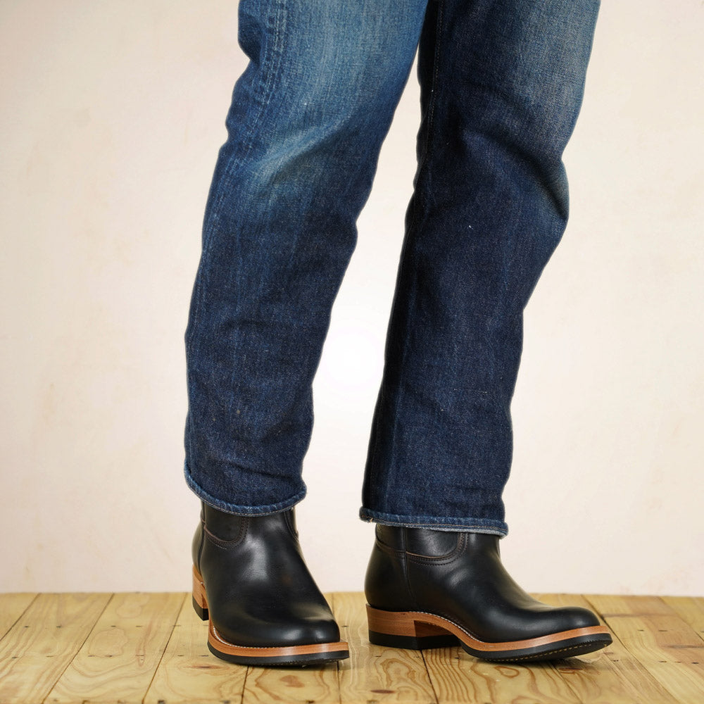 Zerrows Pecos Boots - Semi Chisel Last - Black CXL