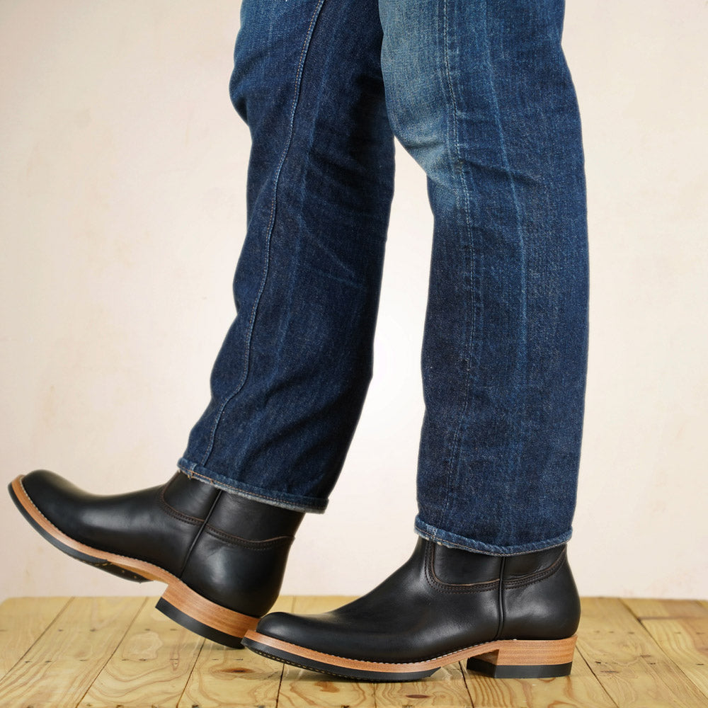 Zerrows Pecos Boots - Semi Chisel Last - Black CXL