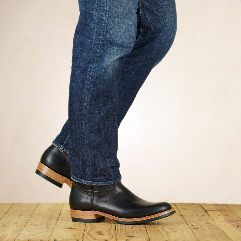 Zerrows Pecos Boots - Semi Chisel Last - Black CXL