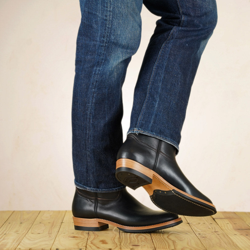 Zerrows Pecos Boots - Semi Chisel Last - Black CXL