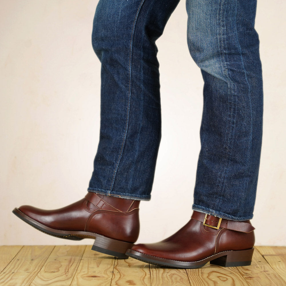Zerrows Engineer Boots  - Flat Toe Last - Brown CXL