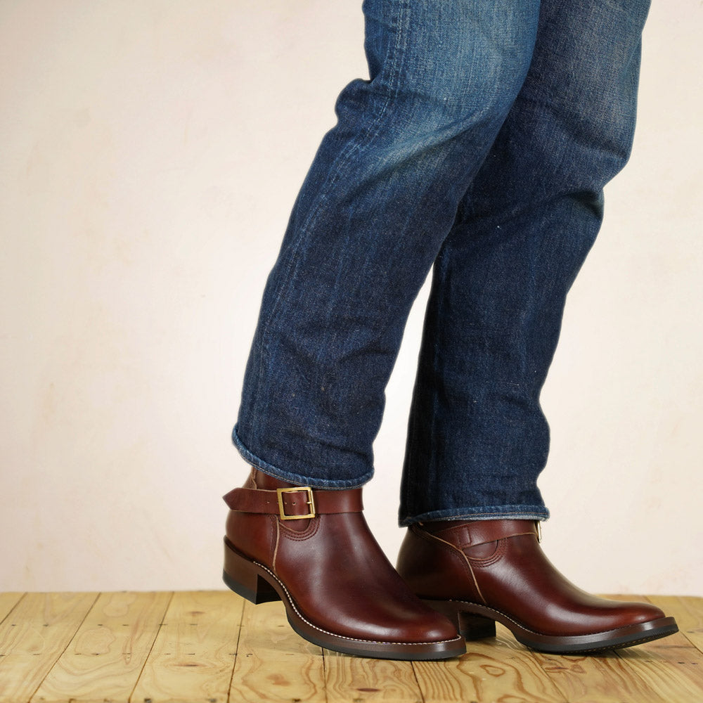 Zerrows Engineer Boots  - Flat Toe Last - Brown CXL