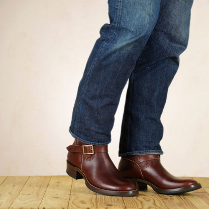 Zerrows Engineer Boots  - Flat Toe Last - Brown CXL