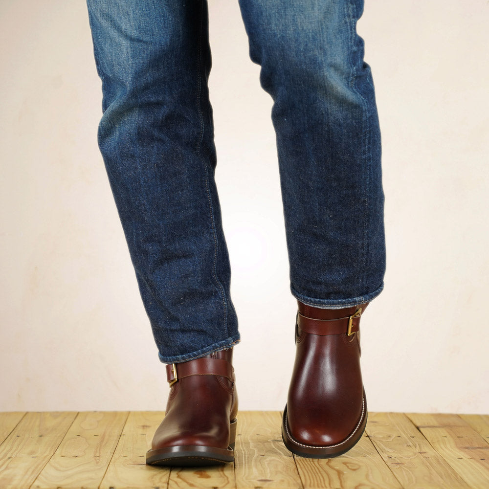 Zerrows Engineer Boots  - Flat Toe Last - Brown CXL
