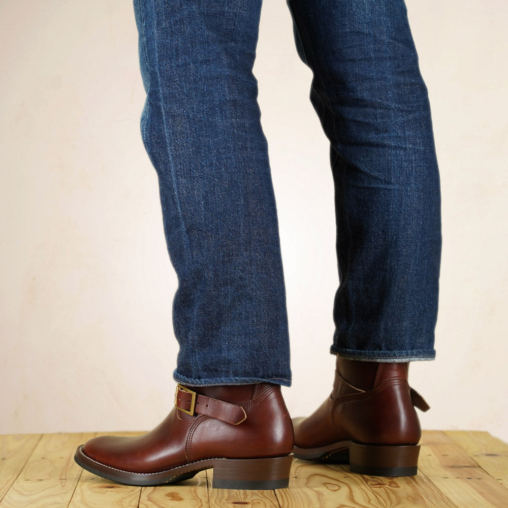 Zerrows Engineer Boots  - Flat Toe Last - Brown CXL