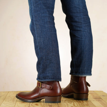 Zerrows Engineer Boots  - Flat Toe Last - Brown CXL
