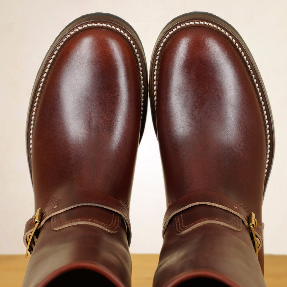 Zerrows Engineer Boots  - Flat Toe Last - Brown CXL