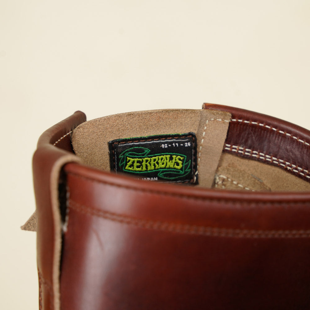 Zerrows Engineer Boots  - Flat Toe Last - Brown CXL