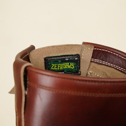 Zerrows Engineer Boots  - Flat Toe Last - Brown CXL
