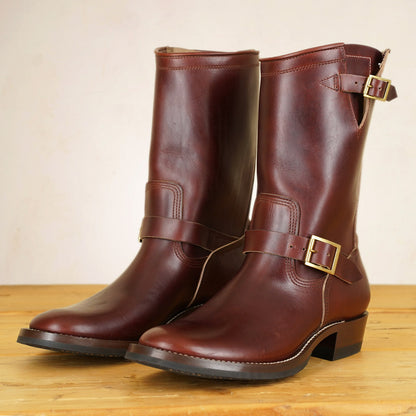 Zerrows Engineer Boots  - Flat Toe Last - Brown CXL