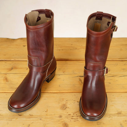Zerrows Engineer Boots  - Flat Toe Last - Brown CXL