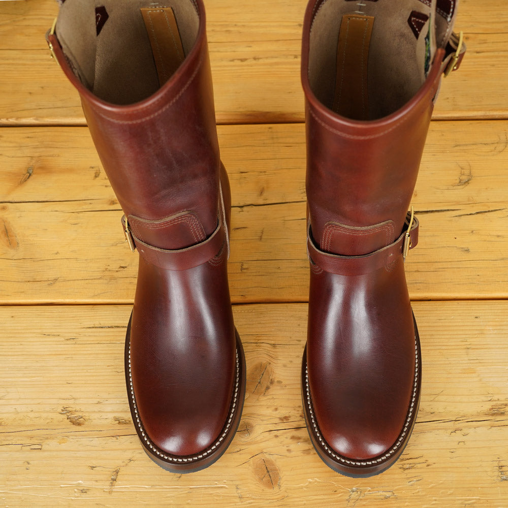 Zerrows Engineer Boots  - Flat Toe Last - Brown CXL