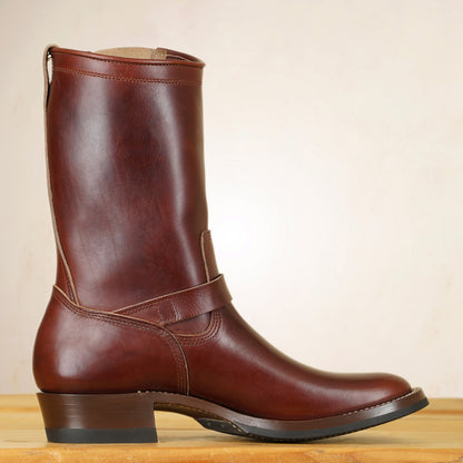 Zerrows Engineer Boots  - Flat Toe Last - Brown CXL