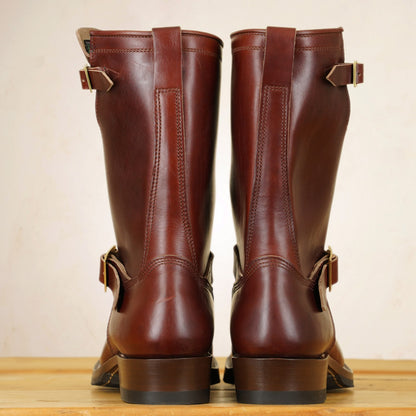 Zerrows Engineer Boots  - Flat Toe Last - Brown CXL