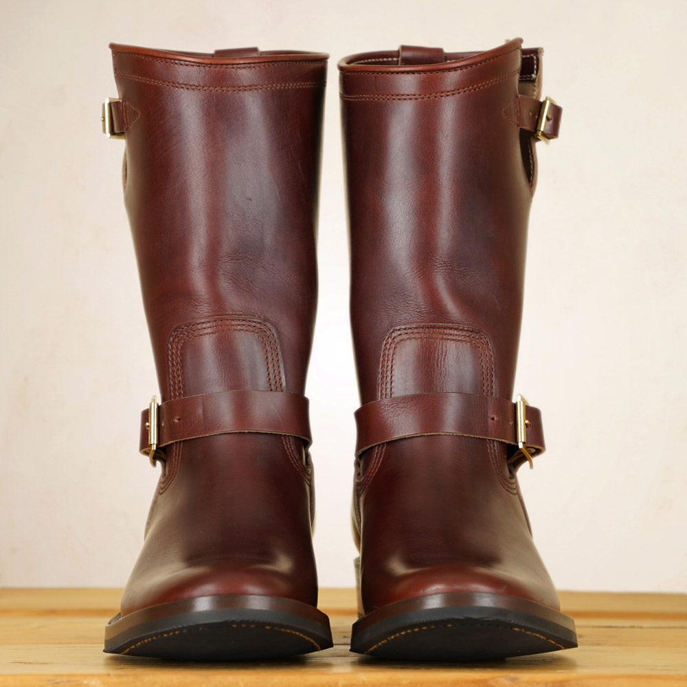 Zerrows Engineer Boots  - Flat Toe Last - Brown CXL