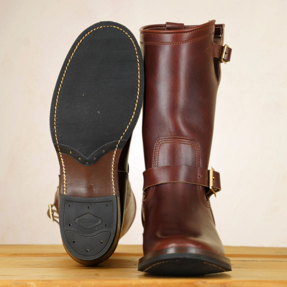 Zerrows Engineer Boots  - Flat Toe Last - Brown CXL