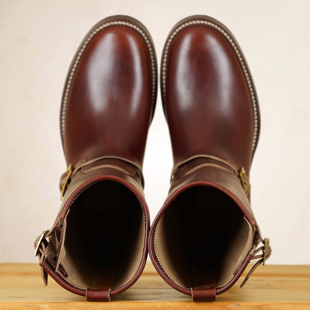 Zerrows Engineer Boots  - Flat Toe Last - Brown CXL
