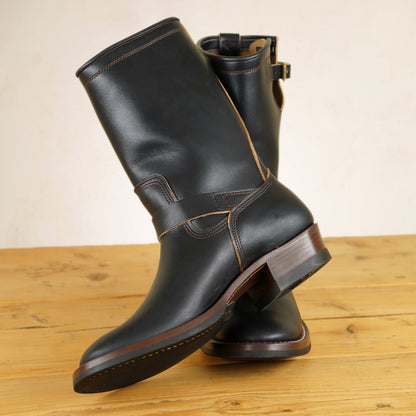 Zerrows Engineer Boots  - Black Tea-Core Latigo