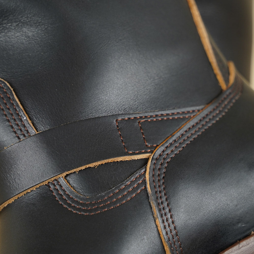 Zerrows Engineer Boots  - Black Tea-Core Latigo