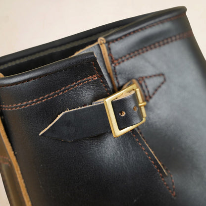 Zerrows Engineer Boots  - Black Tea-Core Latigo