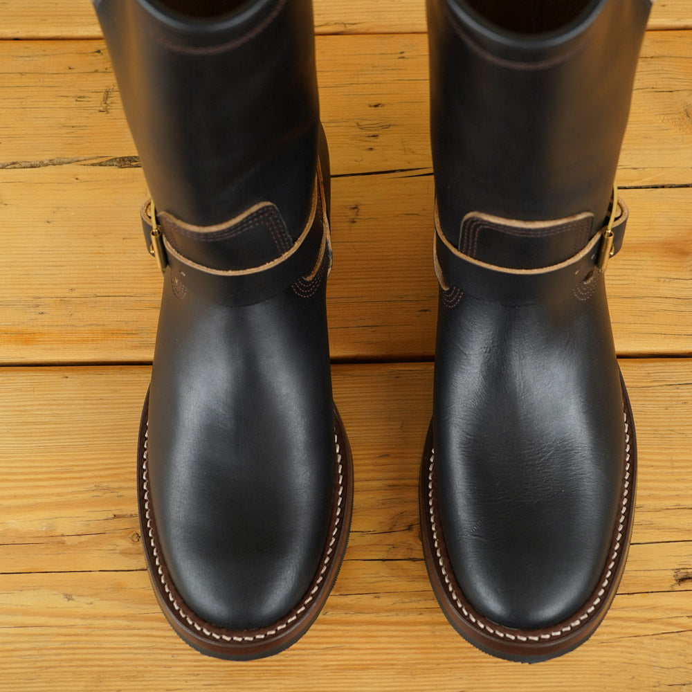 Zerrows Engineer Boots  - Black Tea-Core Latigo