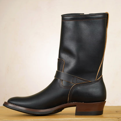 Zerrows Engineer Boots  - Black Tea-Core Latigo