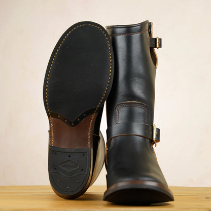 Zerrows Engineer Boots  - Black Tea-Core Latigo