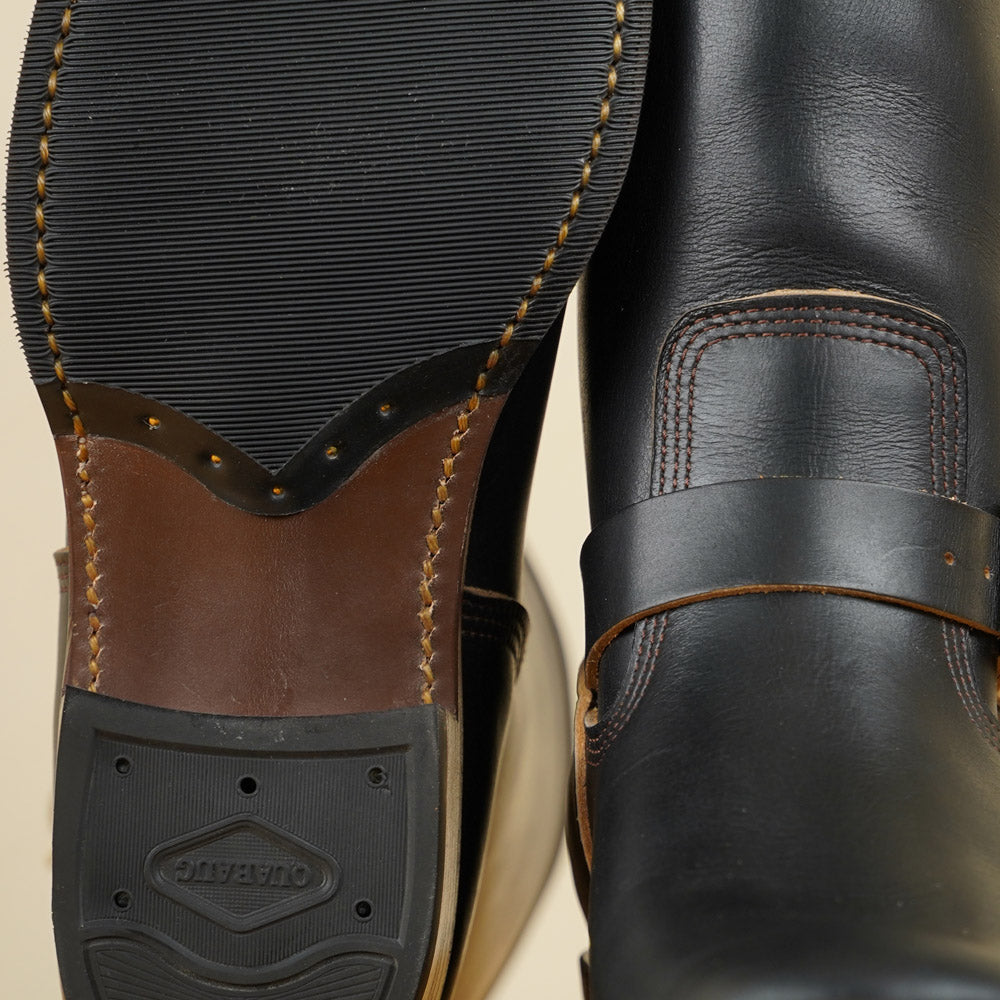 Zerrows Engineer Boots  - Black Tea-Core Latigo